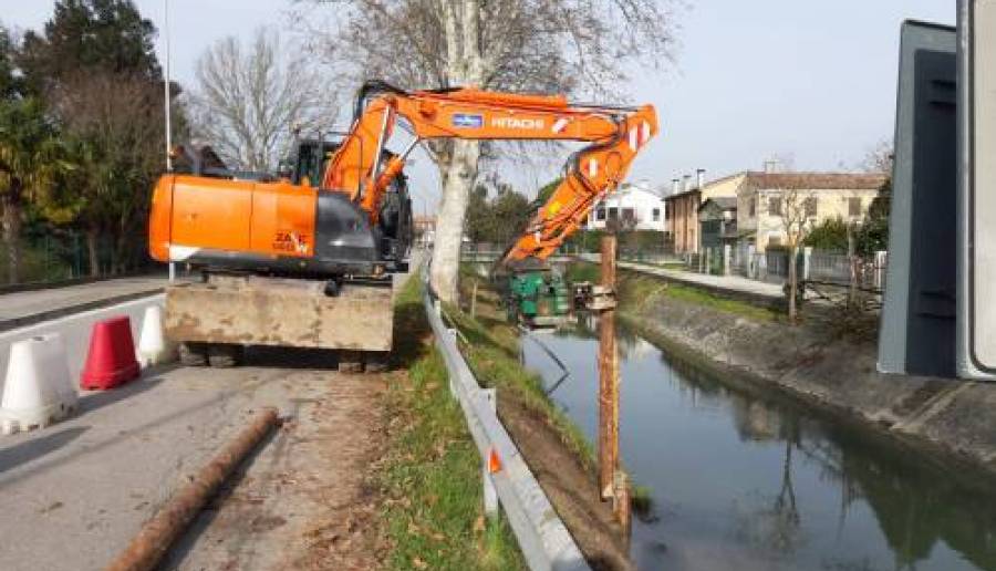 lavori canale sp 45 meolo