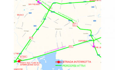 Interruzione al traffuico lungo la SP 43 Interruzione al traffuico lungo la SP 43