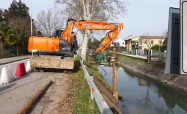 lavori canale sp 45 meolo