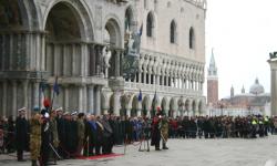Venezia, piazza San Marco: celebrazione del 154esimo Unità d'Italia