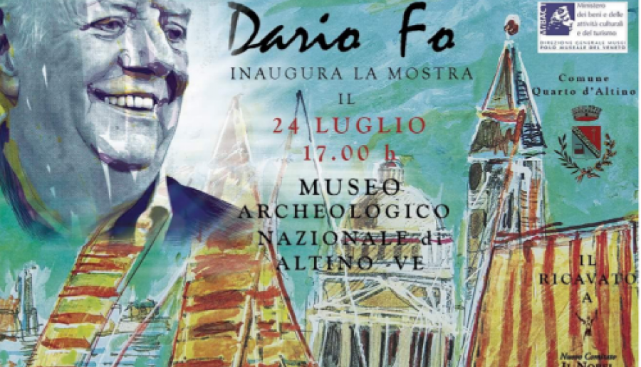 Dario Fo al Museo archeologico di Altino Dario Fo al Museo archeologico di Altino